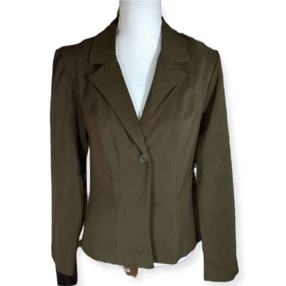 DBY ARMY GREEN BLAZER SZ.9/10 EUC - Picture 1 of 5